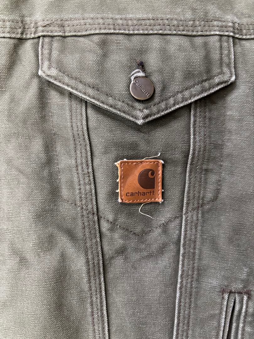 激レア　希少　Carhartt トラッカージャケット　デニムジャケット　グリーン