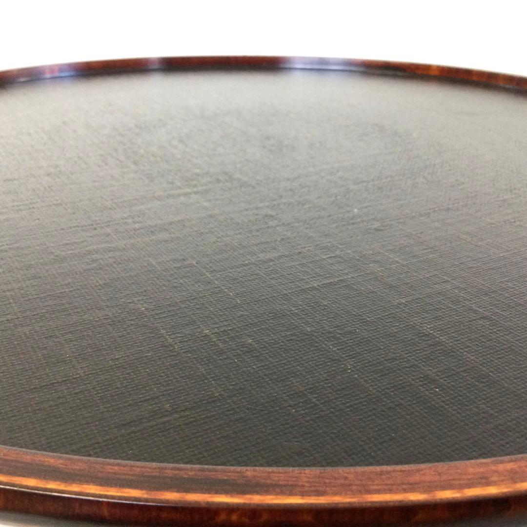 漆器 飾り台 丸台 高足台 天然木 B642