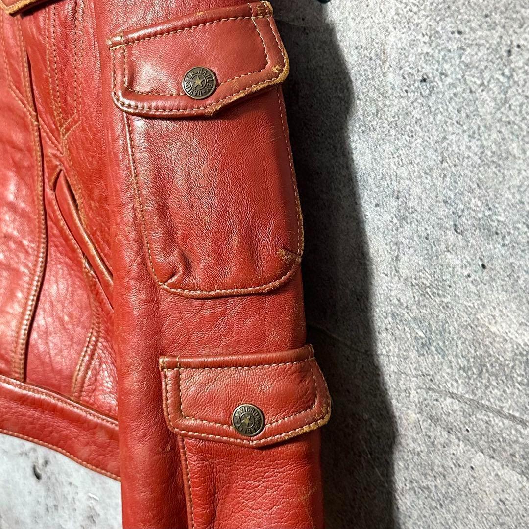 ⭐️90s⭐️HARLEY DAVIDSONライダースジャケット　アメリカ星条旗