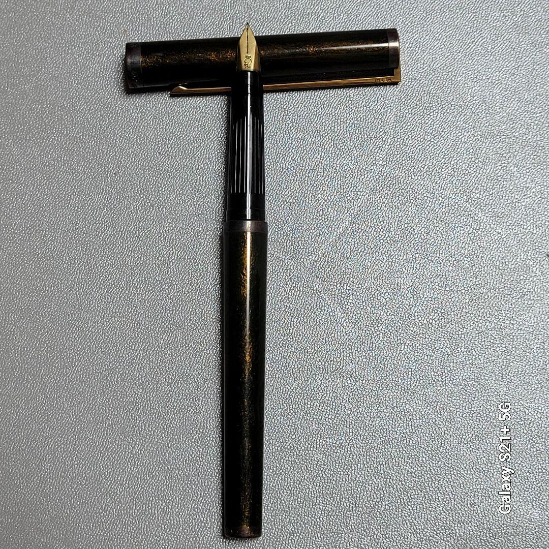 S.T.Dupont デュポン 万年筆 SILVER ペン先18金 筆記未確認