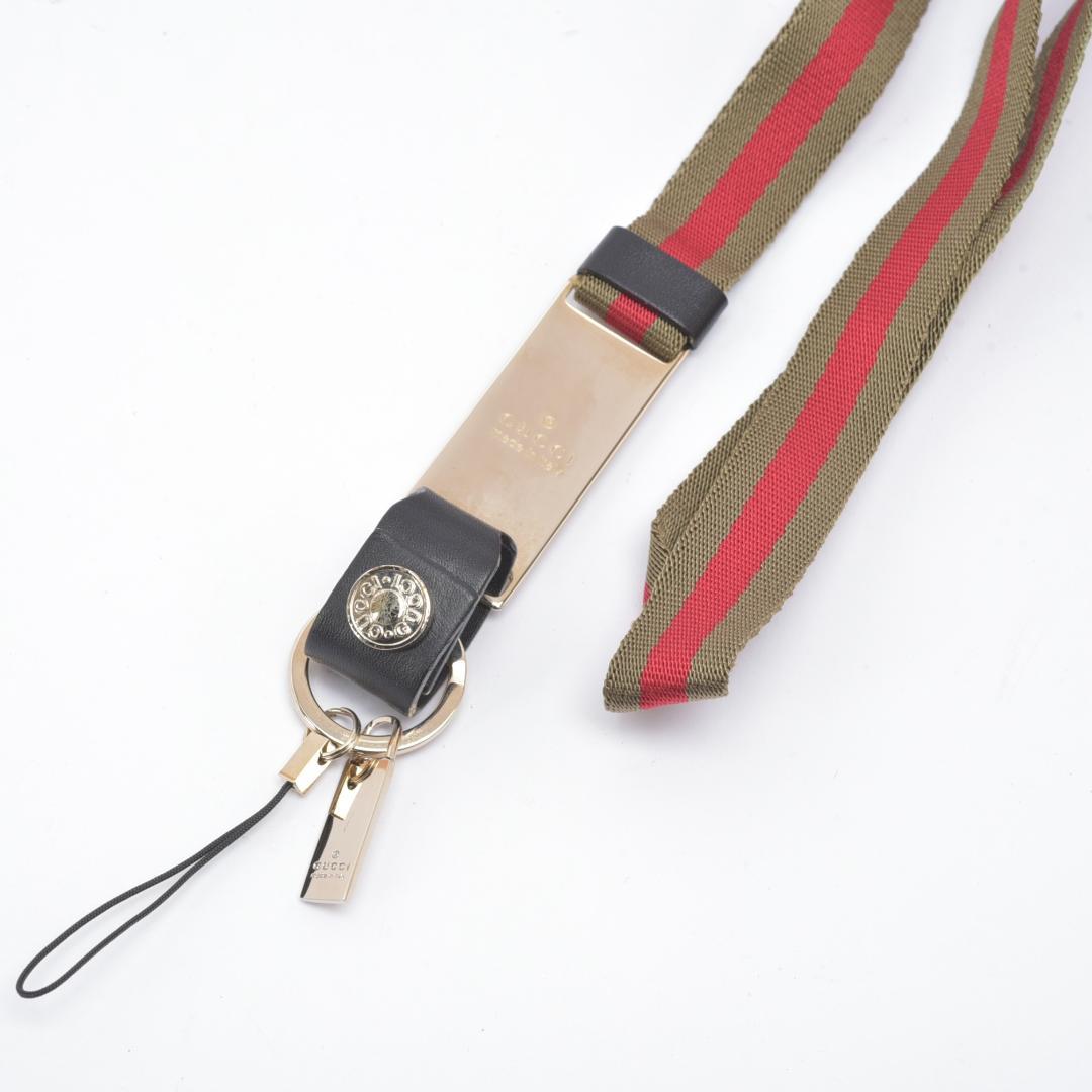美品 GUCCI ネックストラップ 039 2194 1089 シェリーライン