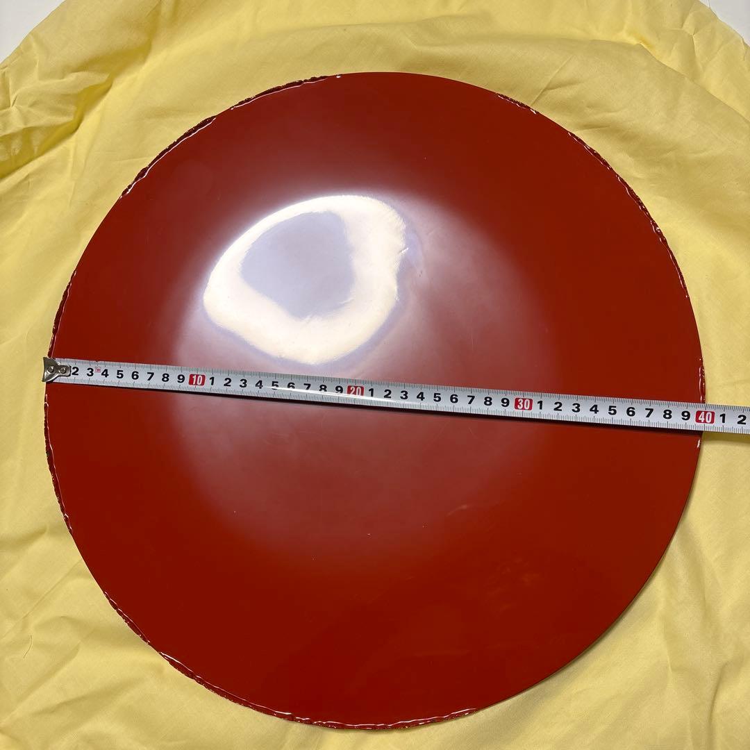 榎木啓　40cm 朱塗漆皿「暮色」
