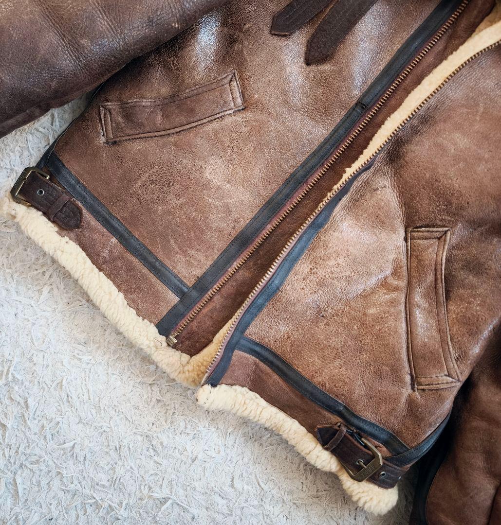 【訳あり 激レア】アビレックス ムートンジャケット B3 本革 裏地ボア M