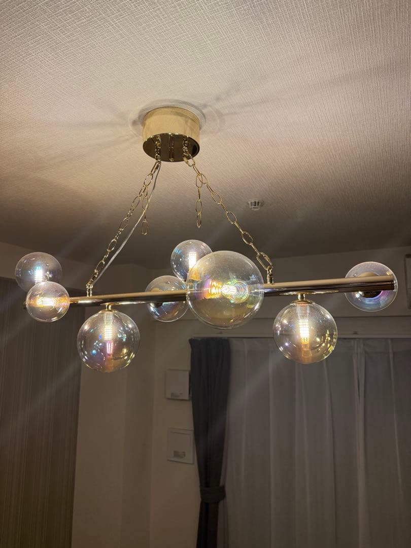 BALLON8 ゴールド シャンデリア LED付き