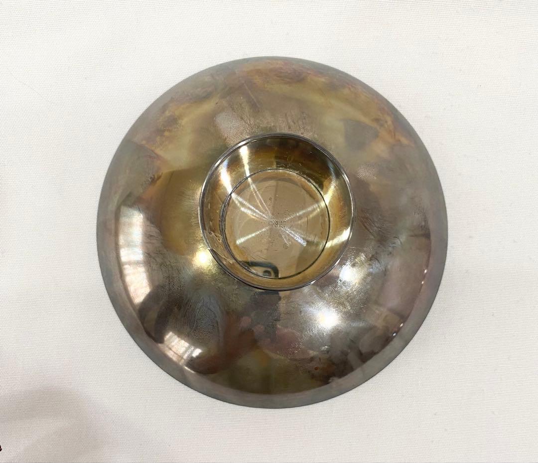 レトロな純銀製の三重杯　(刻印　純銀) 202g