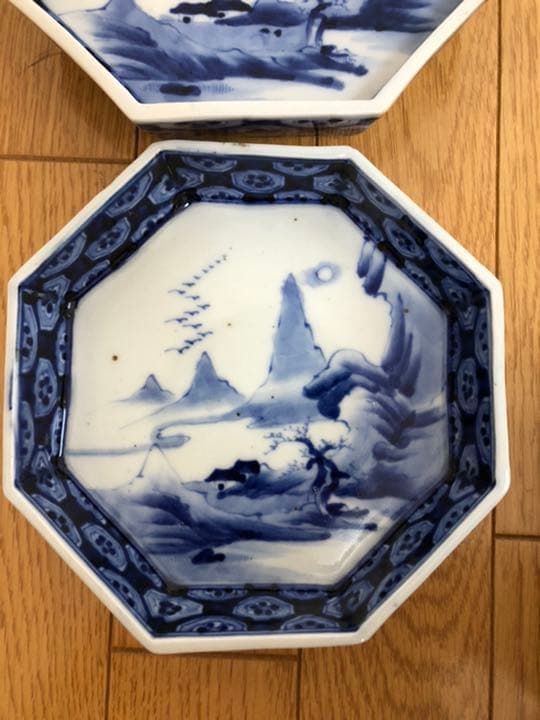 伊万里　八角皿　明治　大中小　鉢　和皿　セット