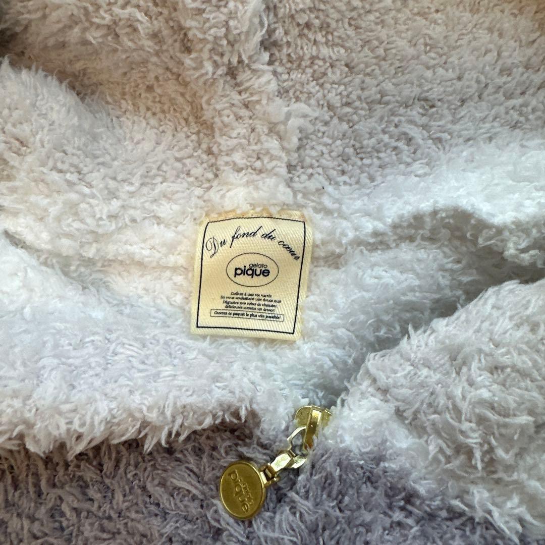 ジェラートピケ　ルームウェア　ストライプ　3ボーダーパーカー