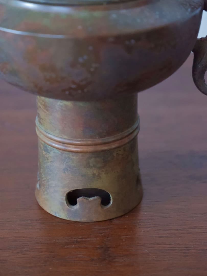 高岡銅器　正晴堂　透かし彫り　538g　香炉　香道具　茶道具　箱付　Q2296