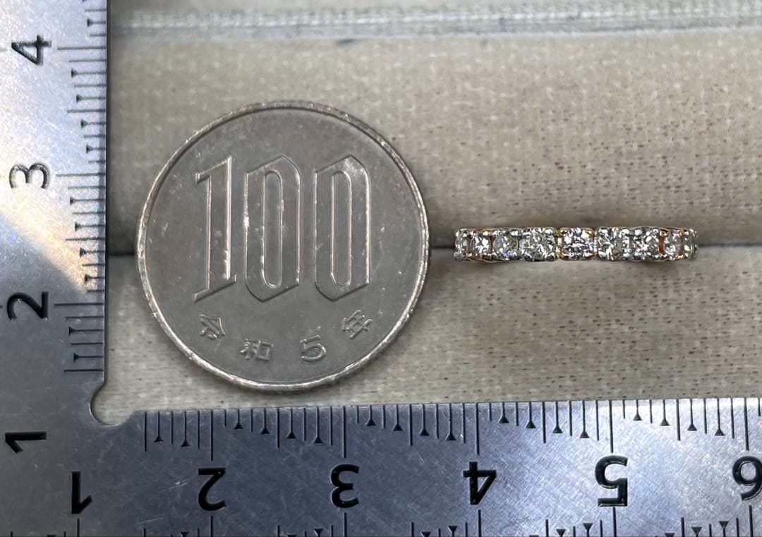 専用JL223★高級 カラーレス/ピンクダイヤ0.85ct コンビ リング 鑑付
