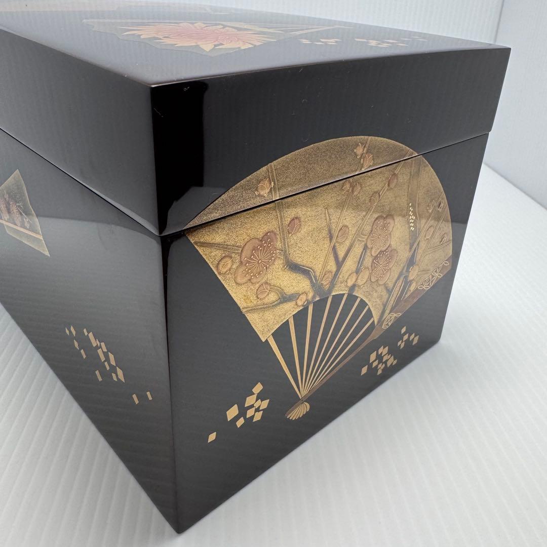 新品 輪島塗 蒔絵 茶箱 棗 香合 筒共箱 セット 漆器 漆 輪島漆器 和柄