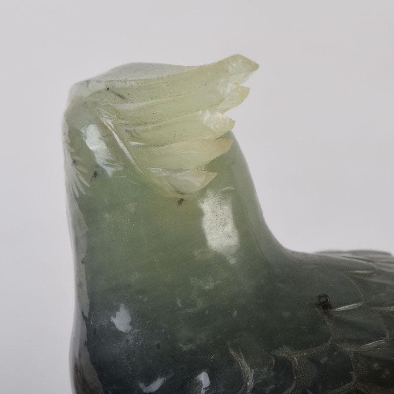 中国　玉石彫刻　鳥　置物　C　8647