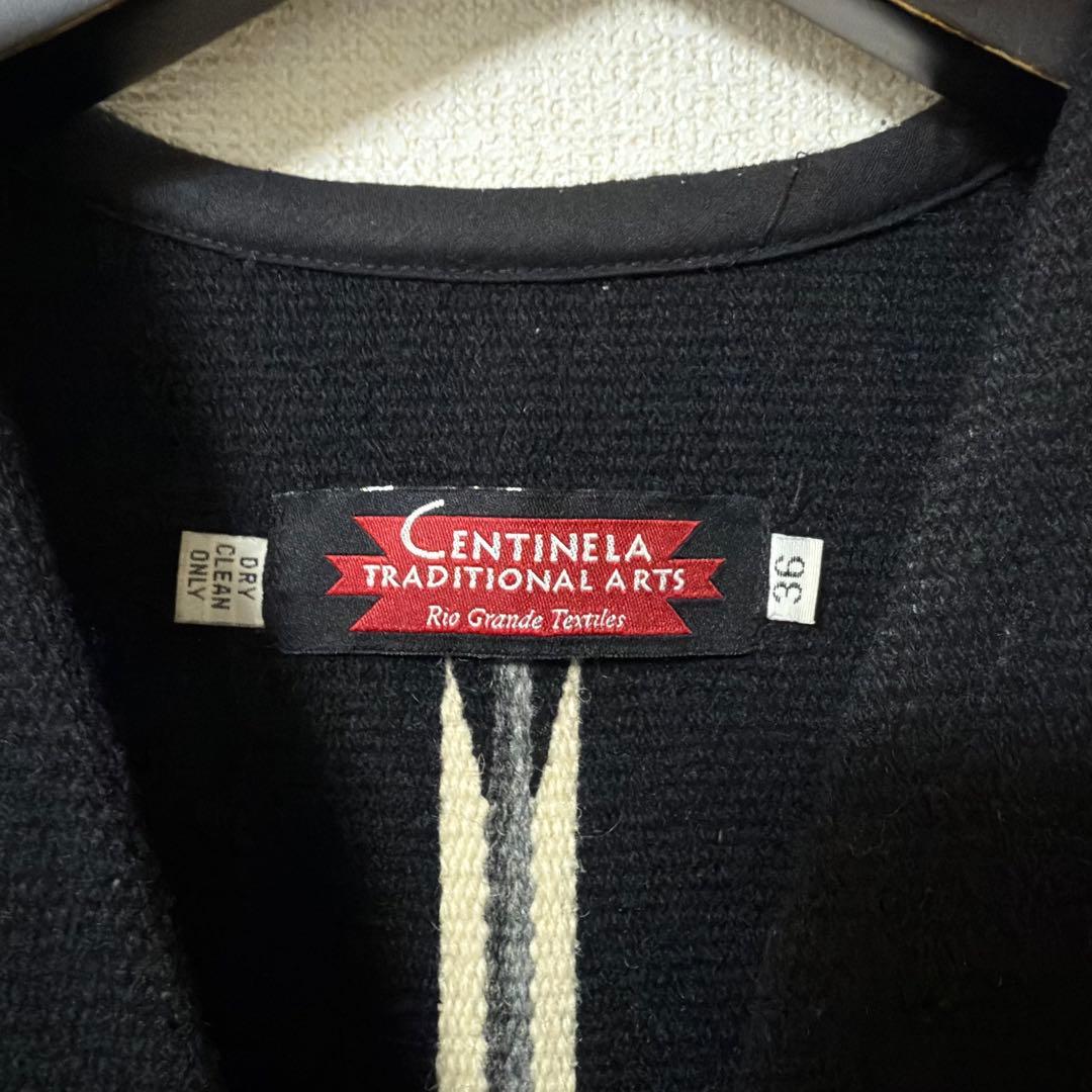 【美品】CENTINELA センチネラ チマヨベスト ブラック ロング 4ボタン