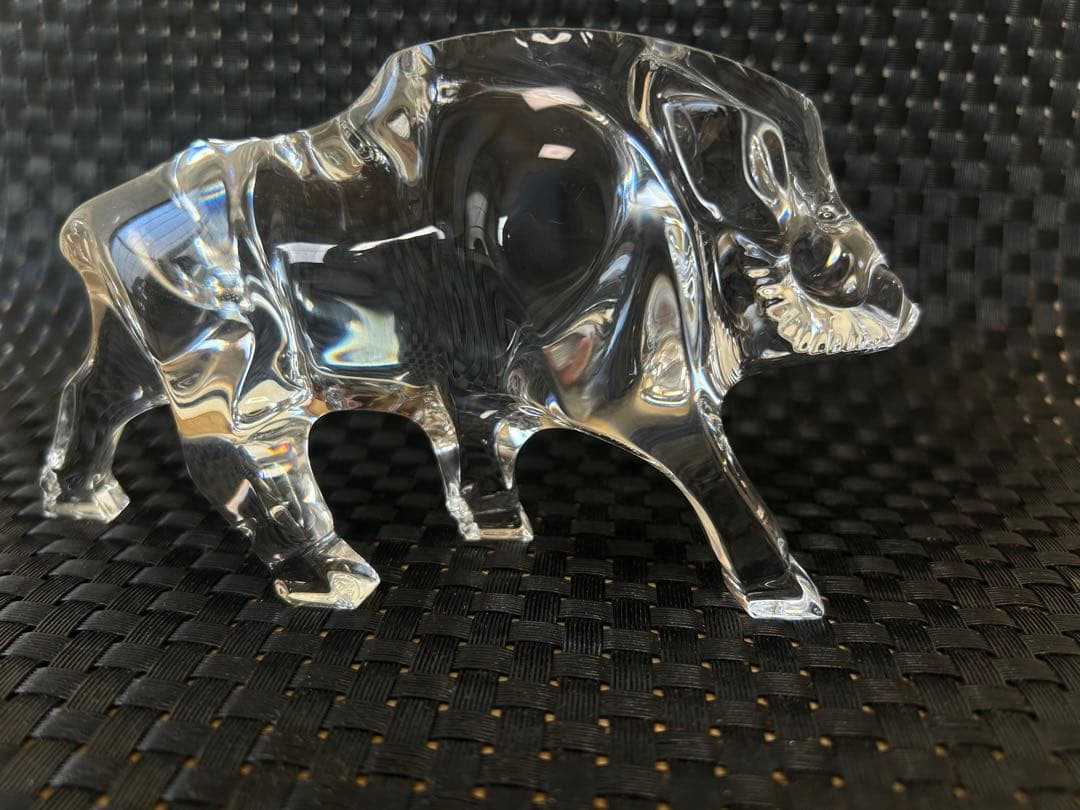 【美品】バカラ　baccarat 干支　イノシシ　置物　ガラス　クリスタル