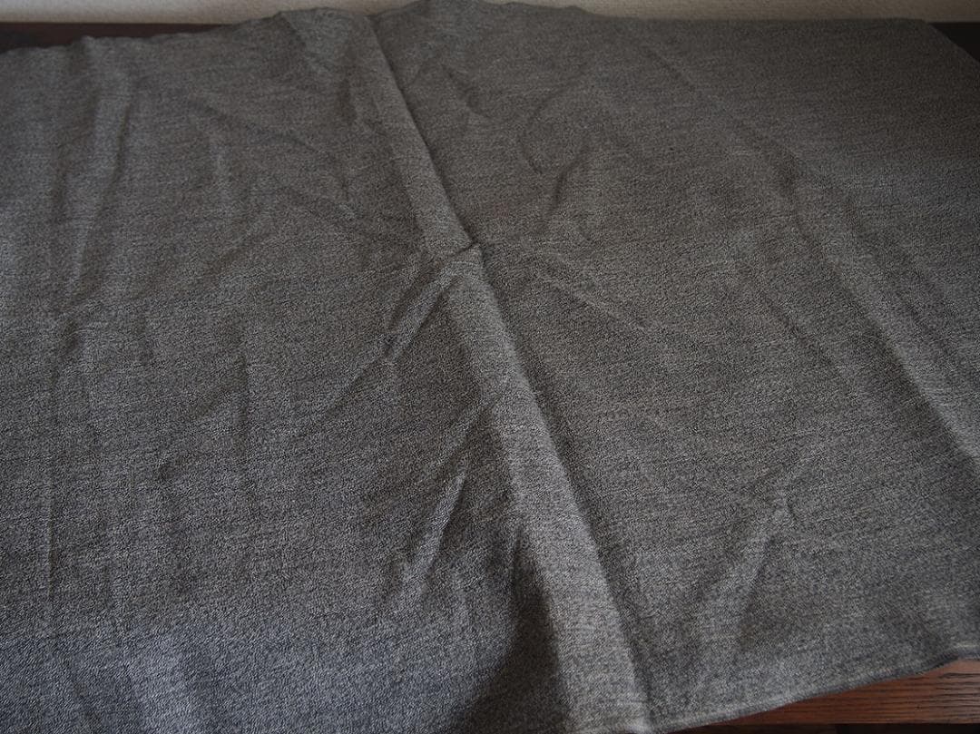 チャコールグレー モールスキン? デッドストック ファブリック/K302