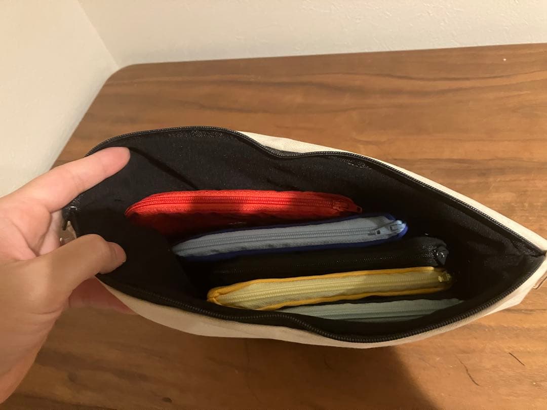 くちなし様　オーダー　お薬ポーチ　ハンドメイド　刺繍　両面　服薬管理　ファスナー