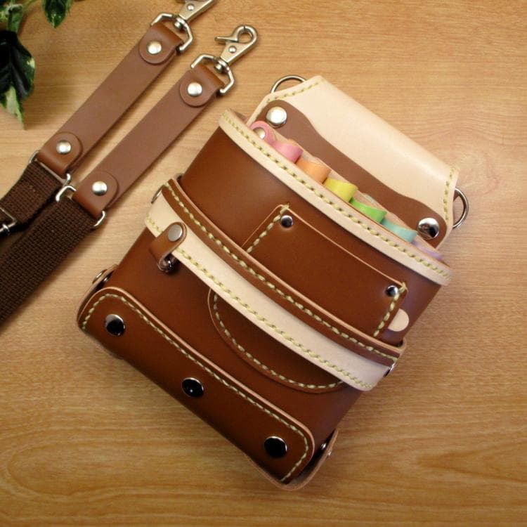 【トリマー向き】 キャメル＆カラフル　６丁　 シザーケース　TSC-18/CCC