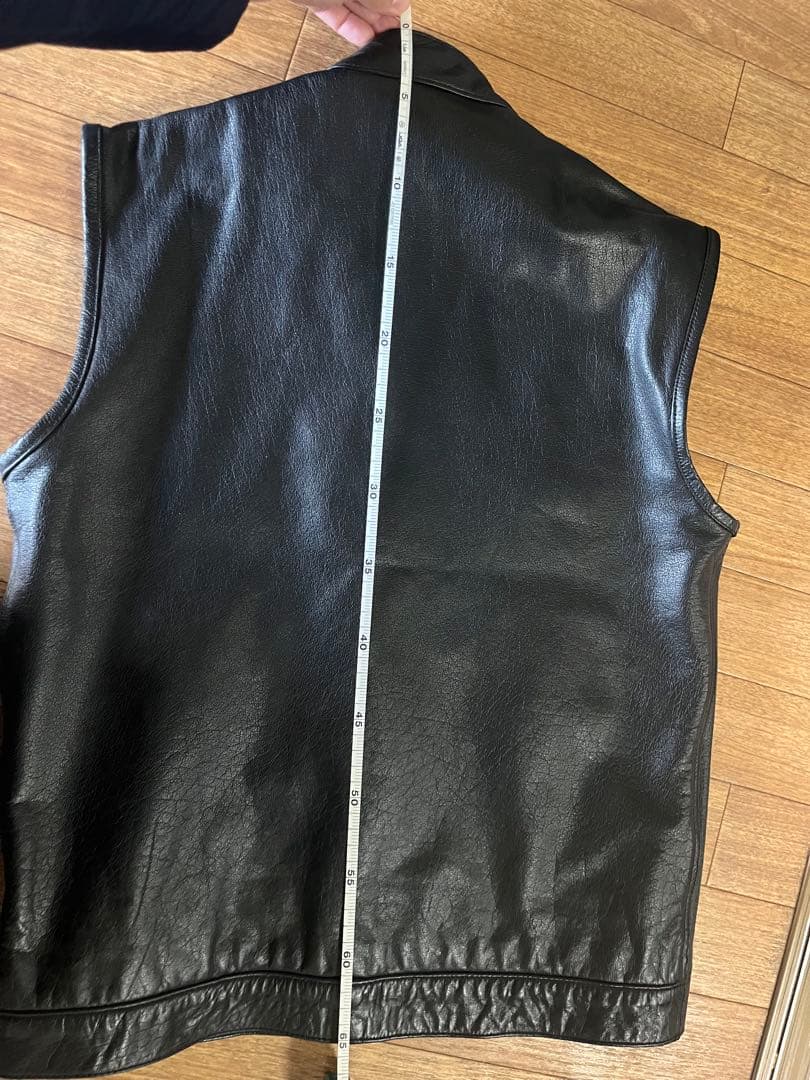 heavy 水牛革 レザーベスト 38 本革 バッファローレザー バイカー