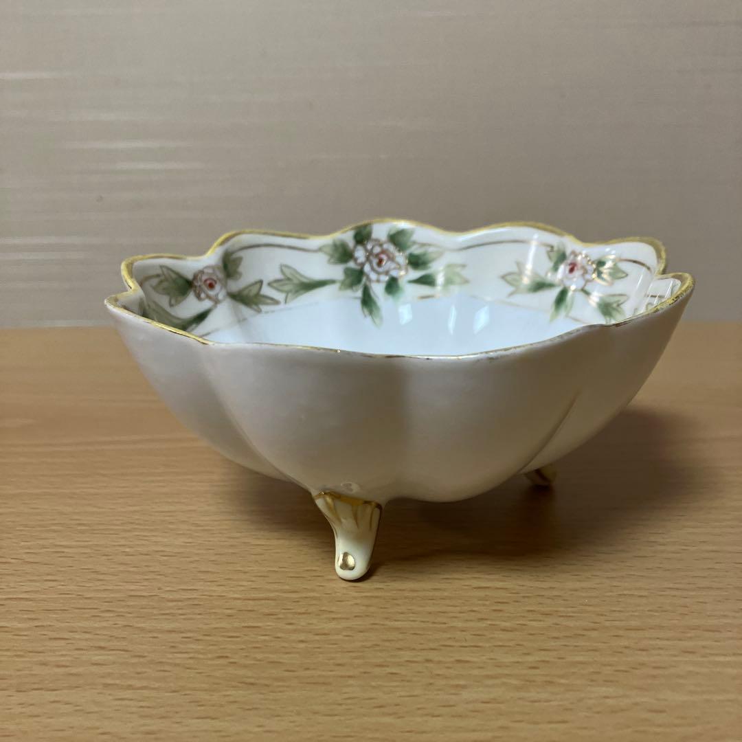 3. オールドノリタケ、M Nippon印　ボウル、ソーサー、スプーンのトリオ