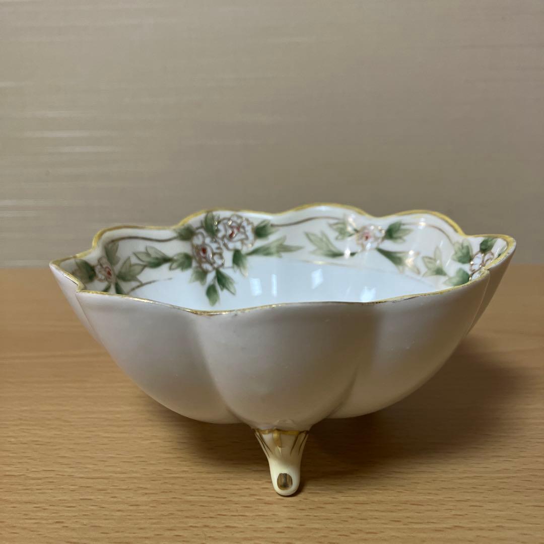 3. オールドノリタケ、M Nippon印　ボウル、ソーサー、スプーンのトリオ