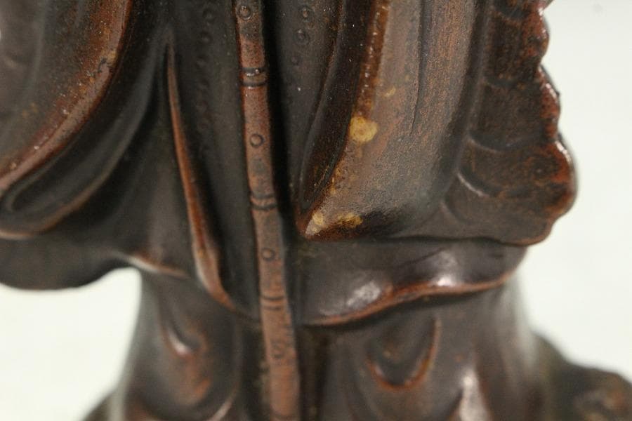 古備前 観音菩薩像 葡萄木敷き板(K-A645)