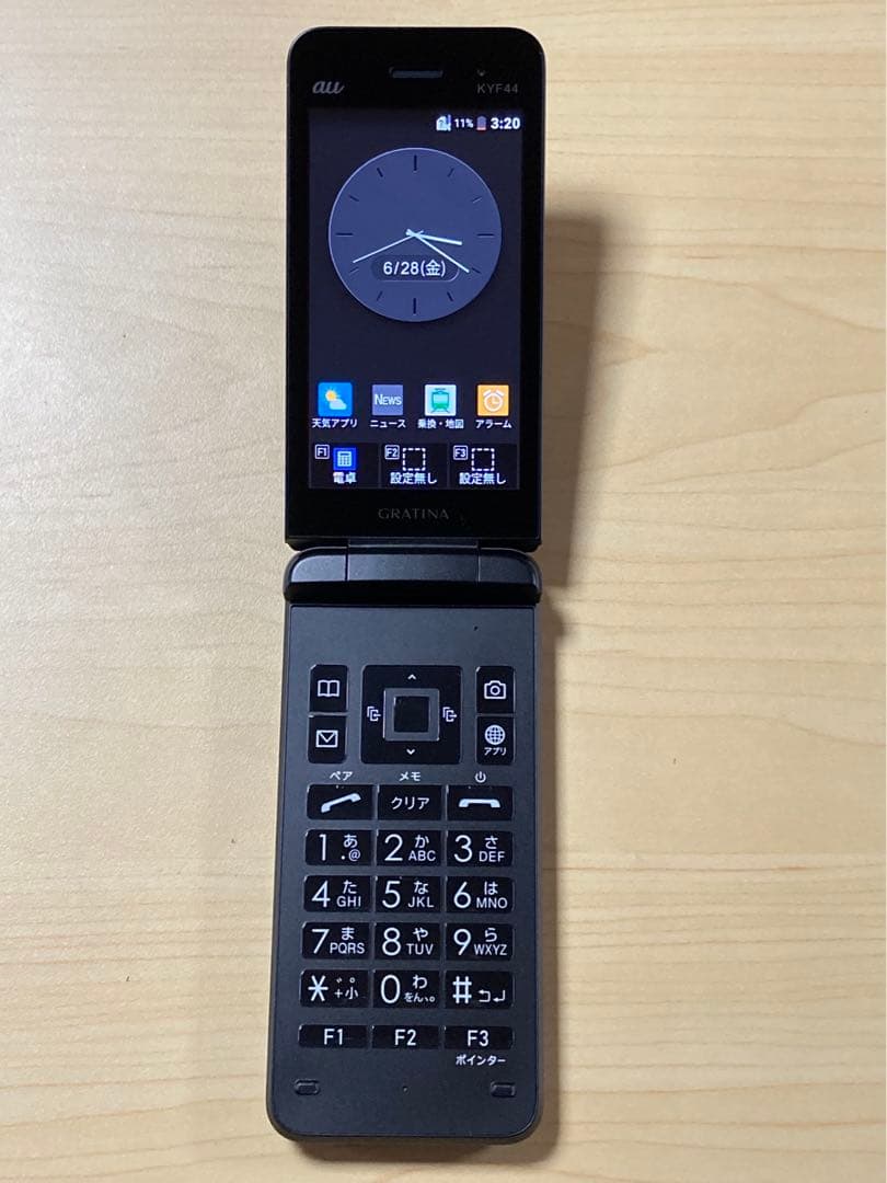 使用少 美品 GRATINA KYF44 au SIMフリー 法人 U1