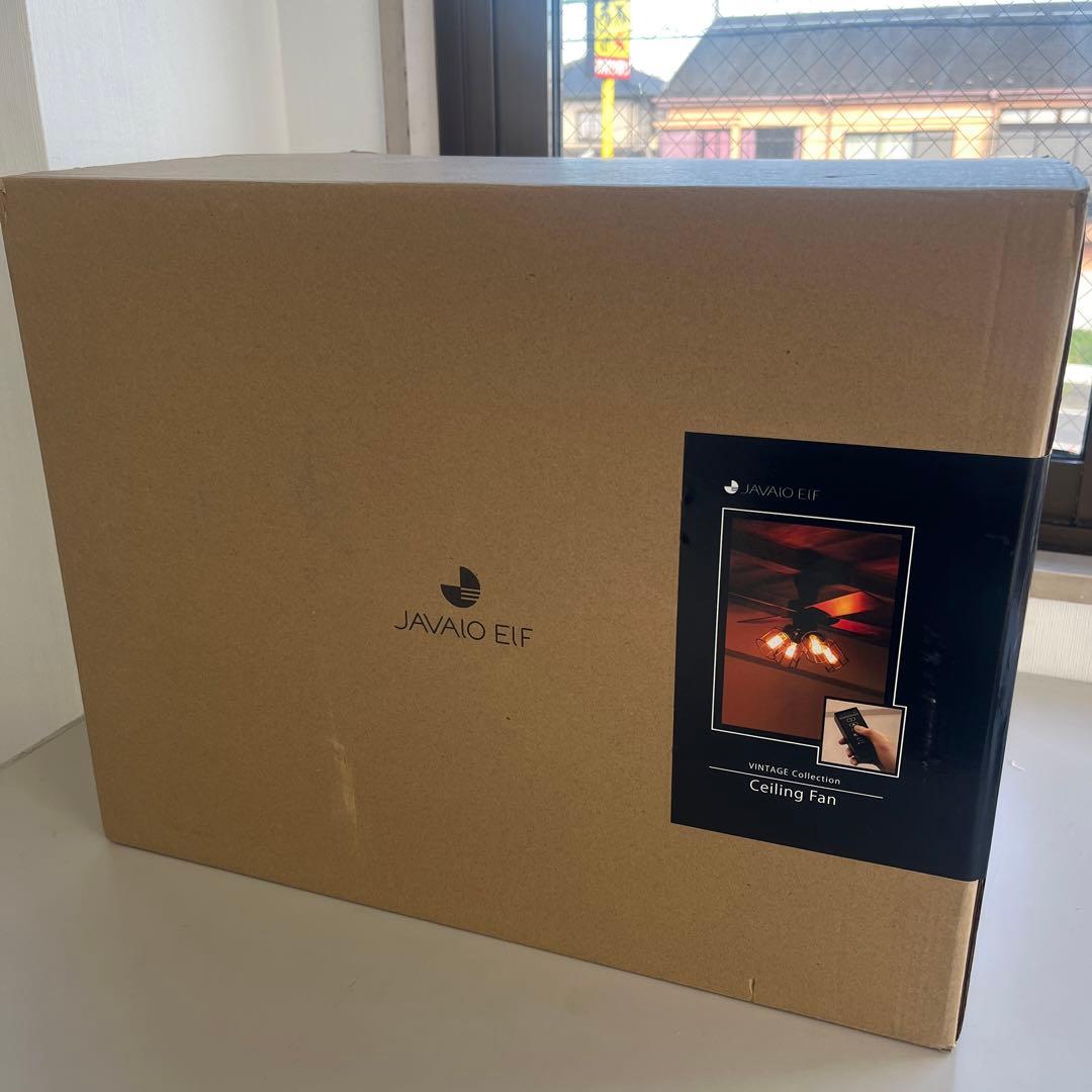 K シーリングファン ブラック　JAVAlO ELF JE-CF003-BK