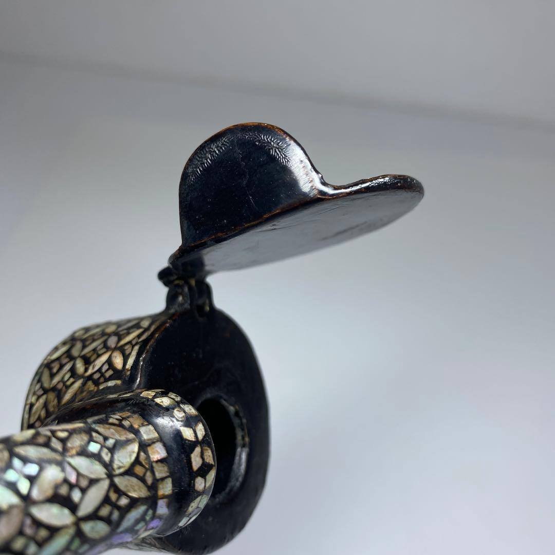 古銅　極上螺鈿　矢立　トコト　229g 東里7-0402☆2F