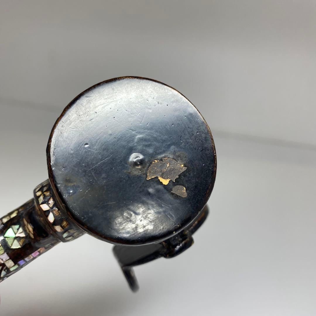 古銅　極上螺鈿　矢立　トコト　229g 東里7-0402☆2F