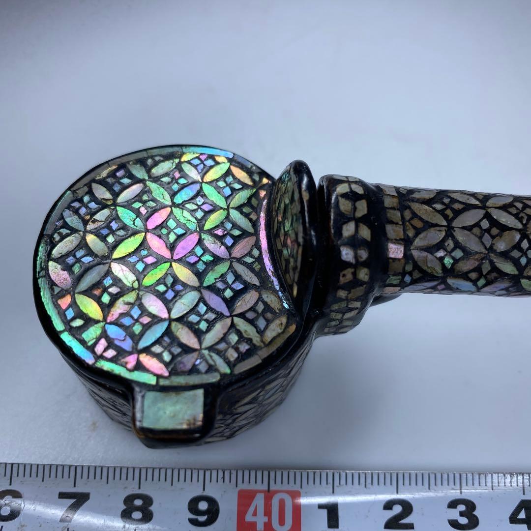 古銅　極上螺鈿　矢立　トコト　229g 東里7-0402☆2F