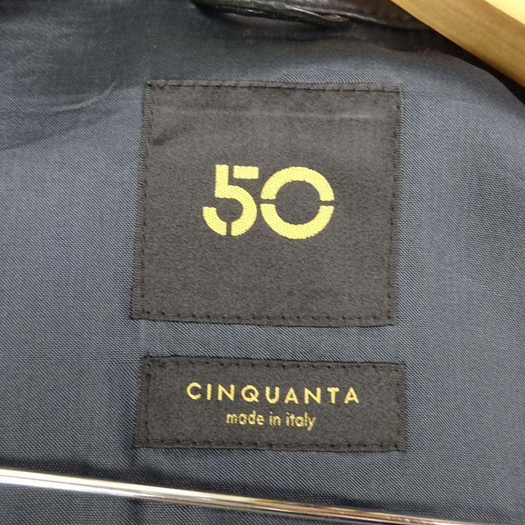 美品　チンクアンタ　ラムレザー　羊革　シングルライダース　レザージャケット　44