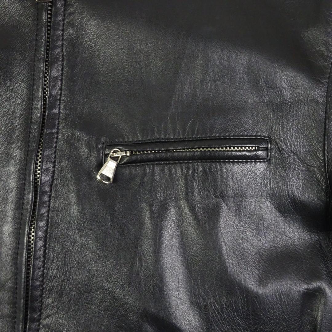 美品　チンクアンタ　ラムレザー　羊革　シングルライダース　レザージャケット　44