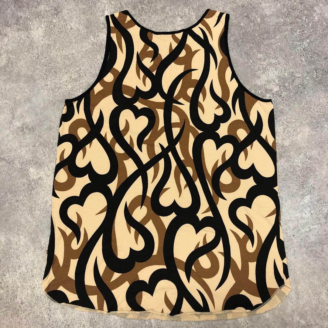 ■ ナンバーナイン タンクトップ ハートトライバル柄 NUMBER(N)INE