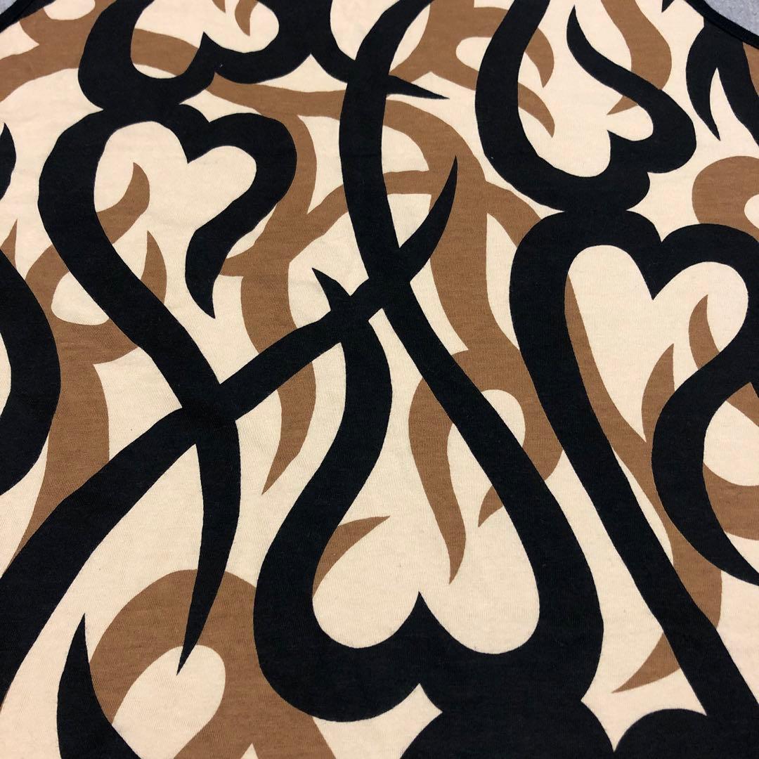 ■ ナンバーナイン タンクトップ ハートトライバル柄 NUMBER(N)INE