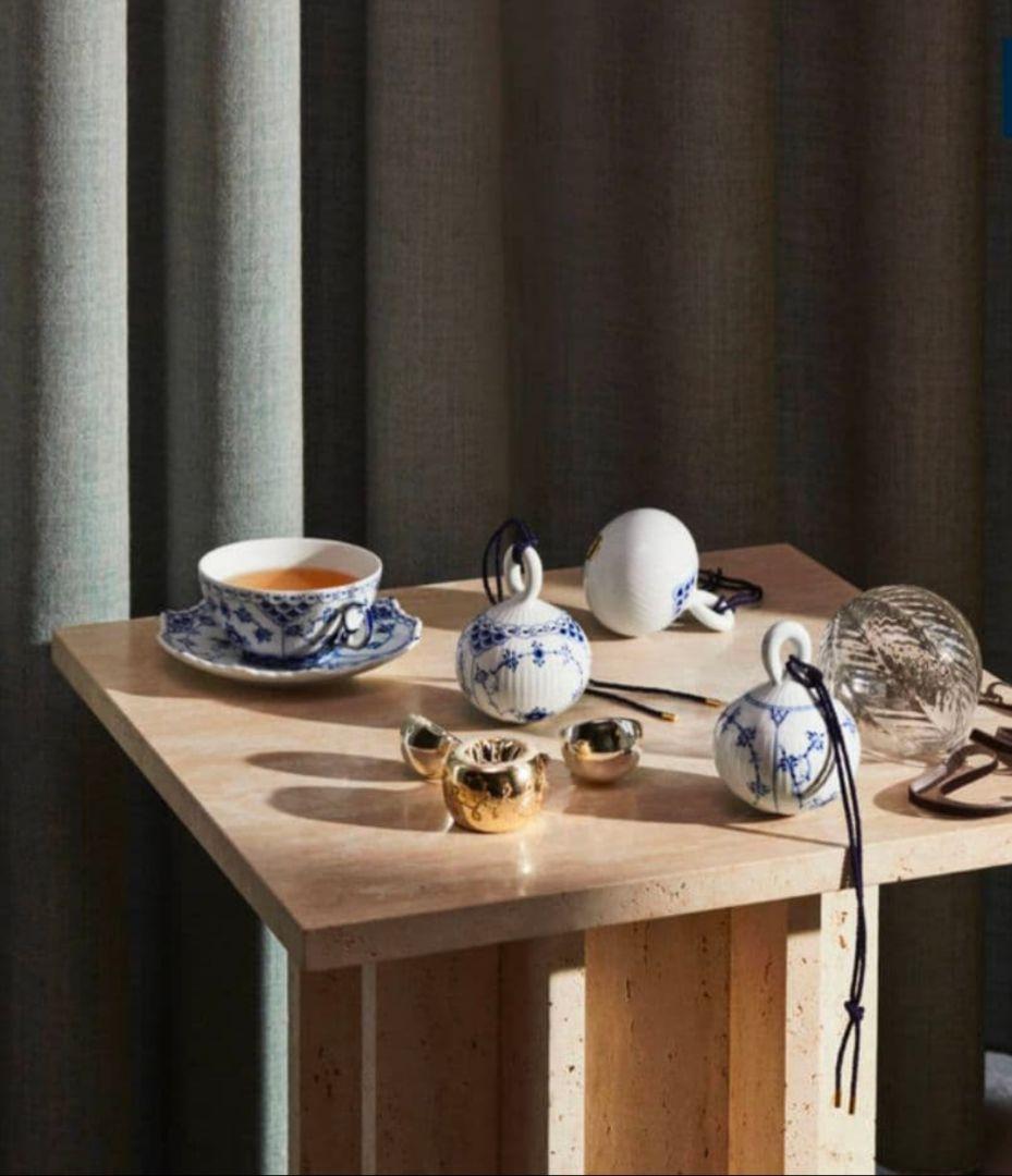 ロイヤルコペンハーゲン　ブルーフルーテッド ハーフレース オーナメント２個