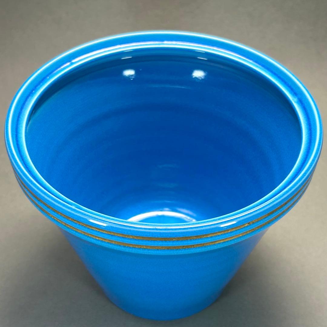 水指　『御室窯　浅黄交趾』　御室焼　水差し　末広　お茶道具　茶道　工芸品　共箱