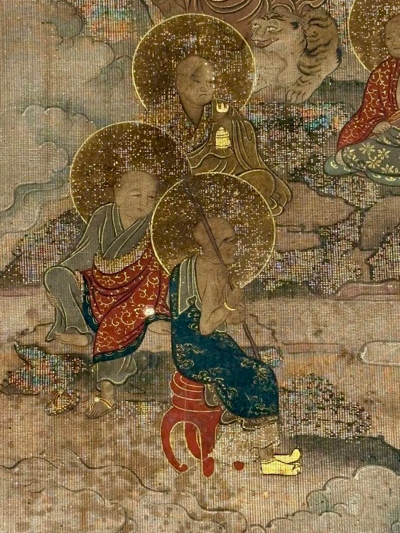 「十六羅漢図」江戸時代筆 1枚|仏教美術 仏像 和本 古画 日本画 中国美術