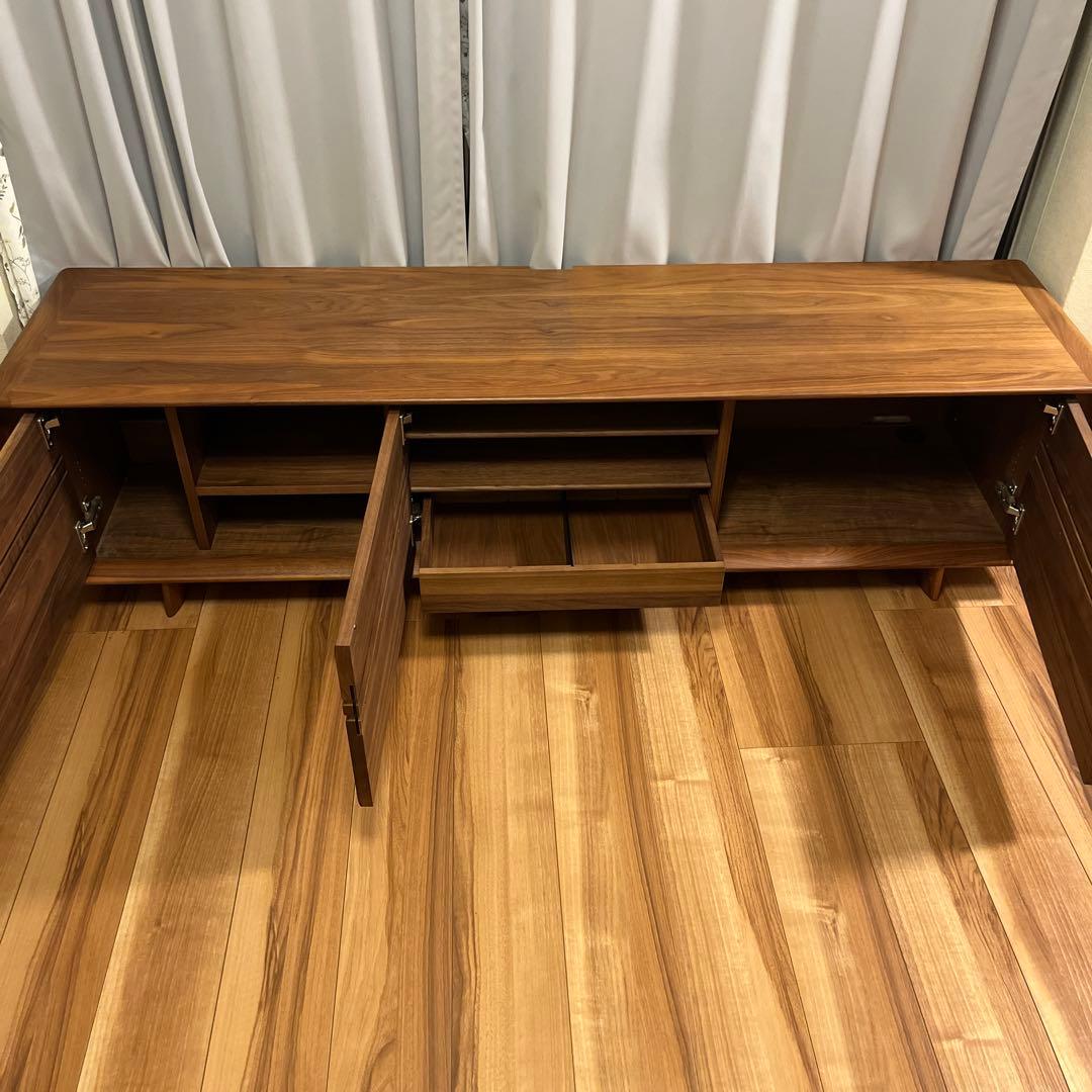 たのメル便　カリモク テレビボード　180 ソリッドアールボード　ウォールナット