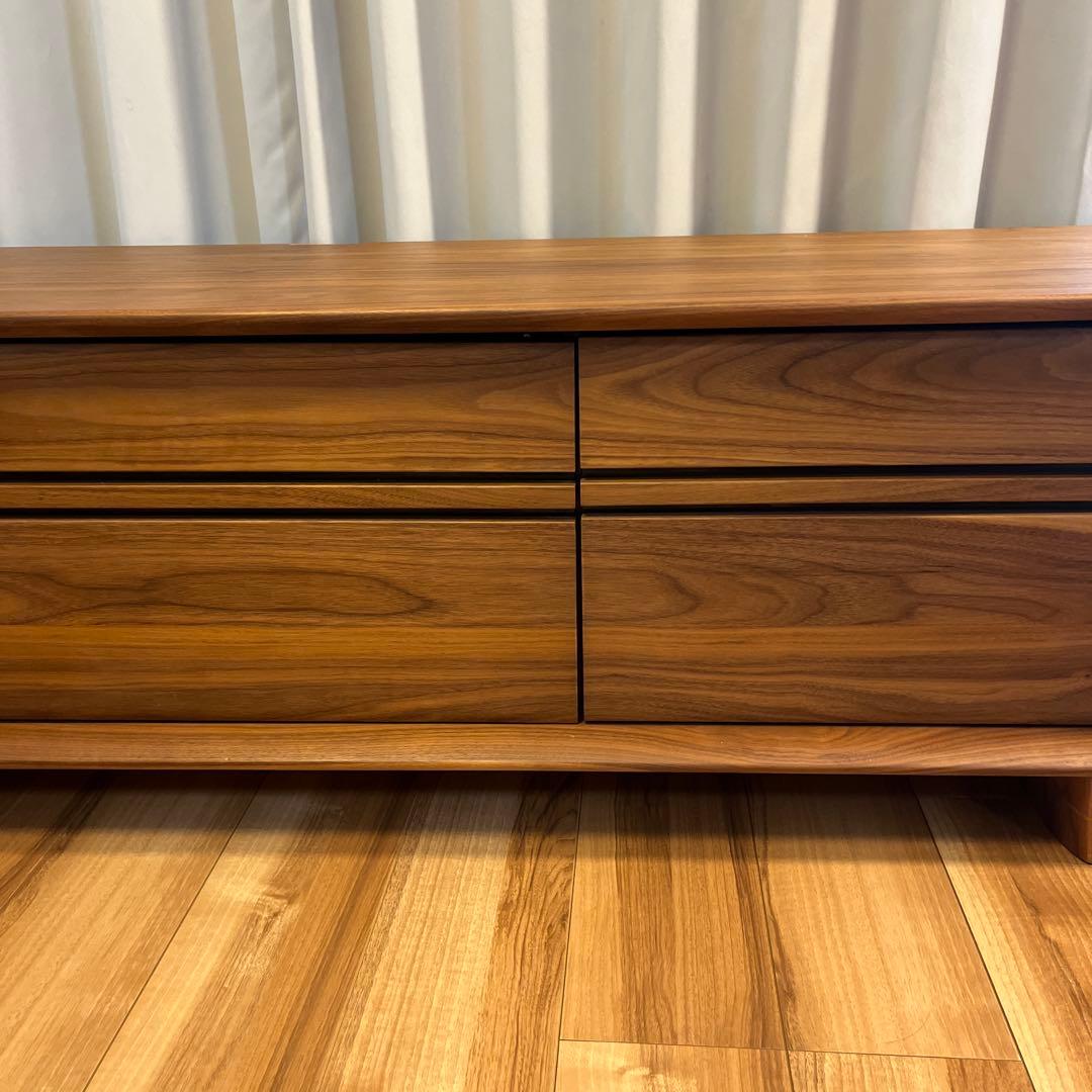 たのメル便　カリモク テレビボード　180 ソリッドアールボード　ウォールナット