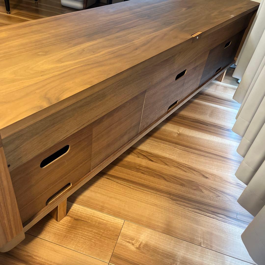 たのメル便　カリモク テレビボード　180 ソリッドアールボード　ウォールナット