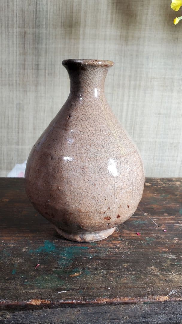 李朝 白磁 井戶酒瓶