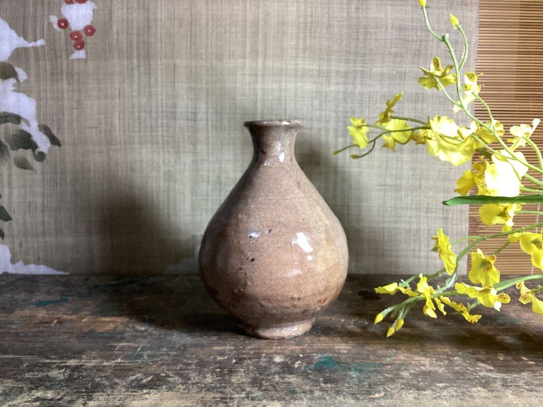 李朝 白磁 井戶酒瓶