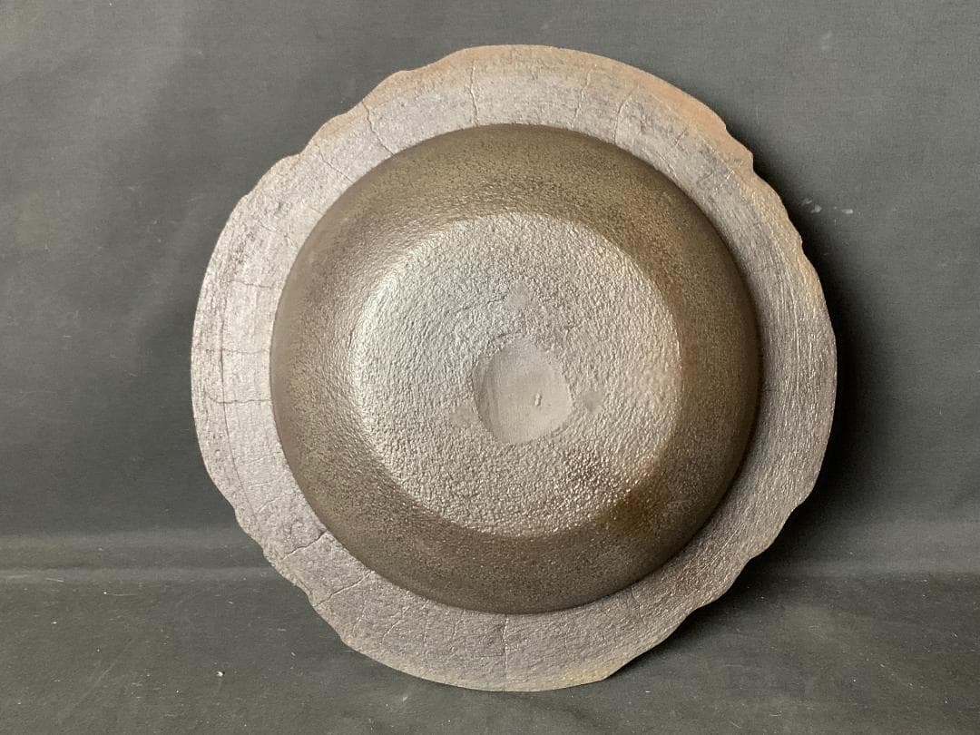 釜師 菊地政光造 桜川 透木釜 釜環付 共箱 茶道具 868