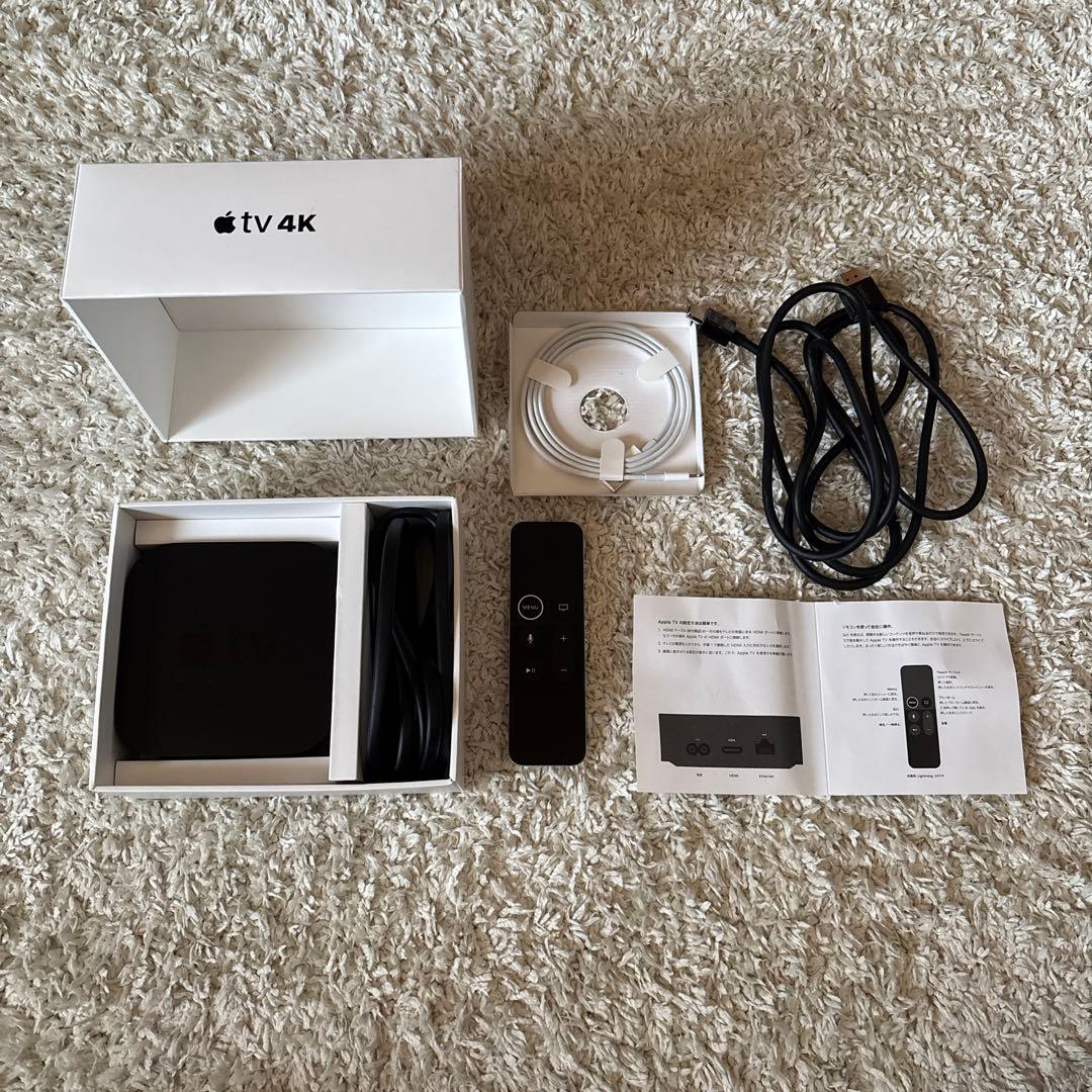 Apple TV 4K 本体 + リモコン + HDMIケーブル