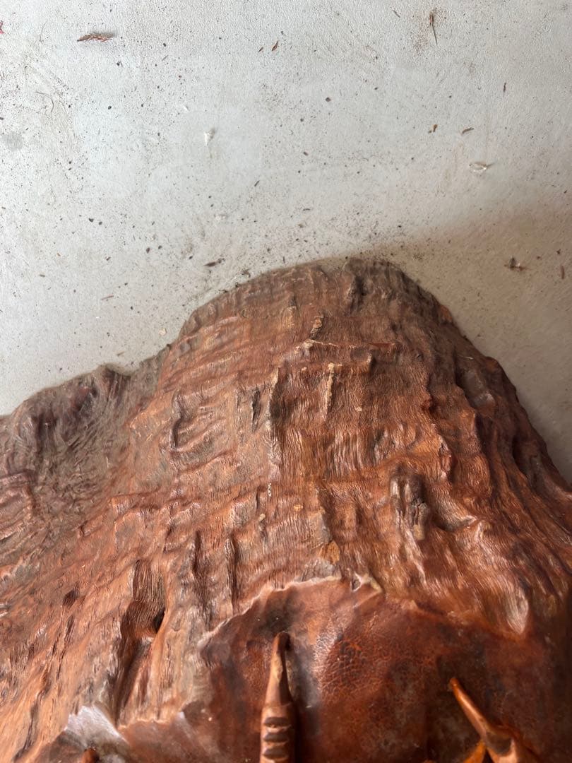 一刀彫　骨董　屋久杉　衝立