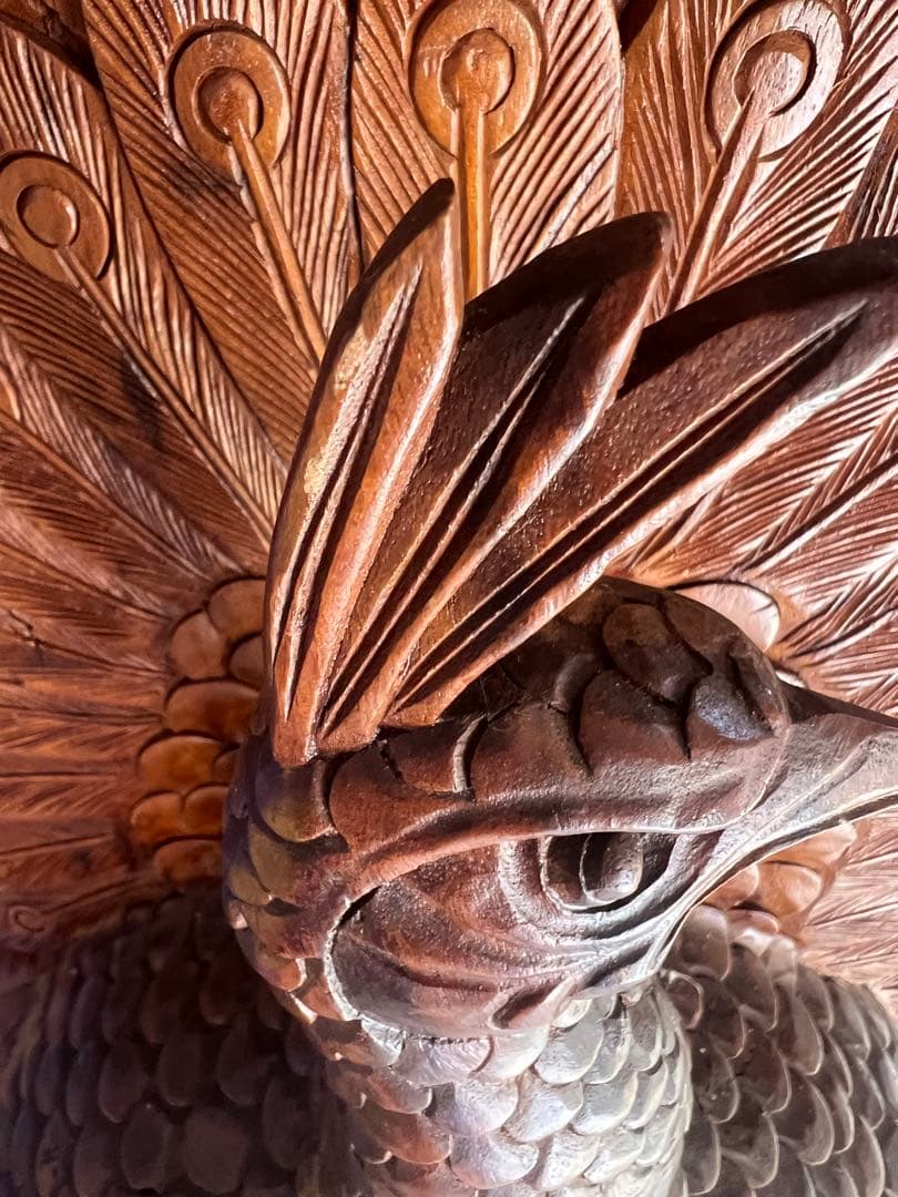 一刀彫　骨董　屋久杉　衝立