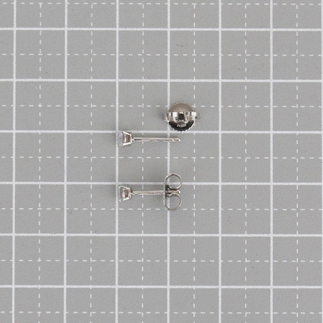 ティファニー ソリティア ダイヤ 3mm ピアス pt950 箱ショップ 仕上済