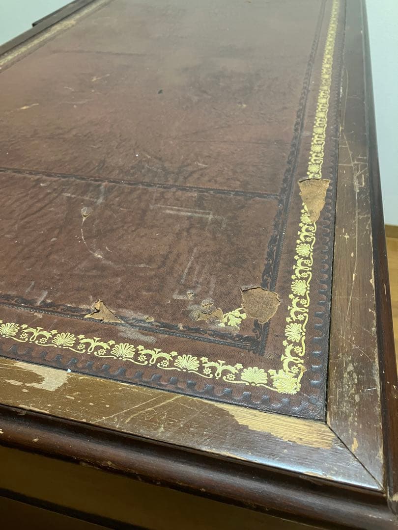 イギリス　アンティーク　机　ディスク　直接受け取りのみ