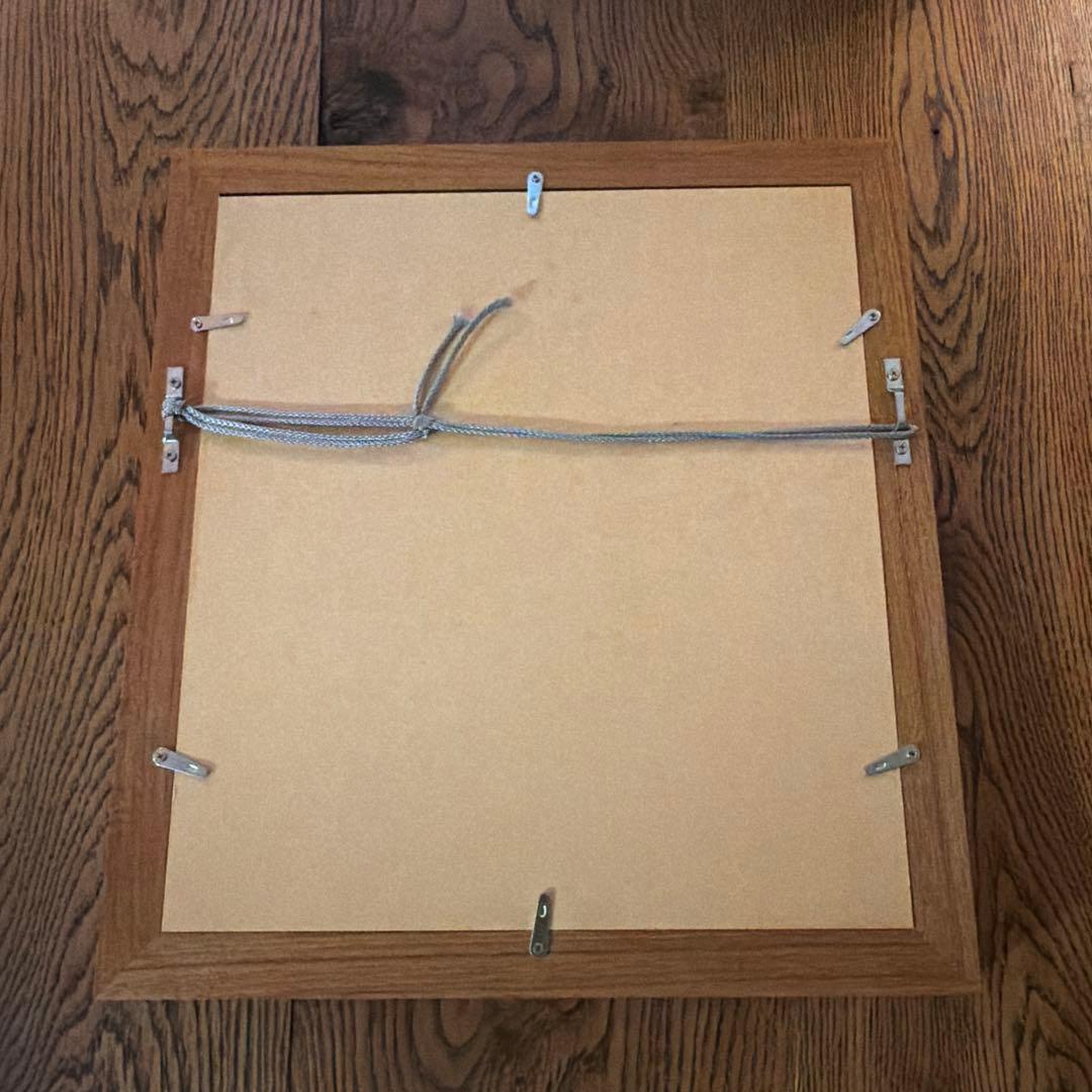 木製額縁　ポスターフレーム　無垢材　チーク材　オーダーメイド