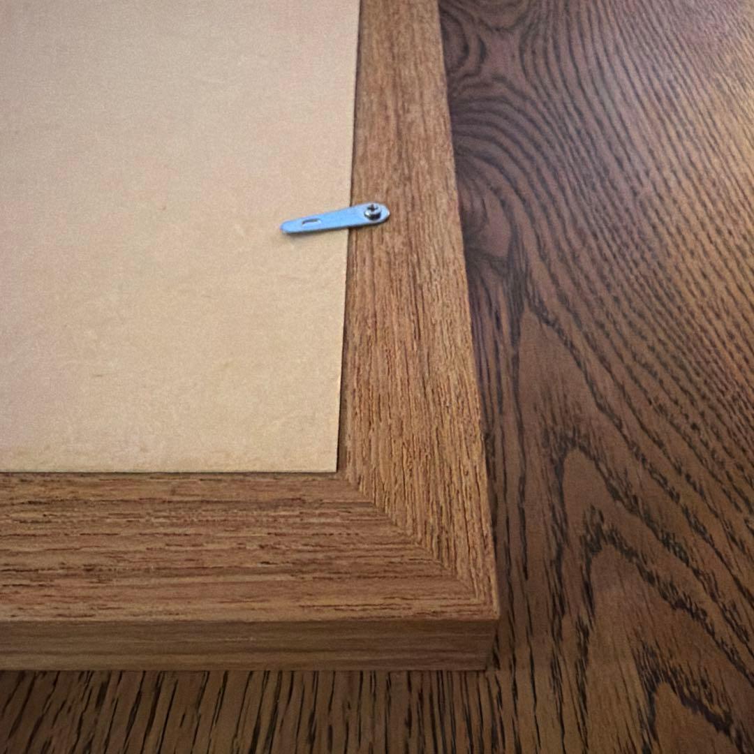 木製額縁　ポスターフレーム　無垢材　チーク材　オーダーメイド