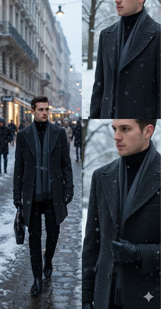 最終価格【カシミヤ混/上質ワッフル織】タリアトーレ アルスターコート 定価15万